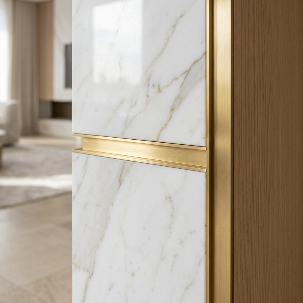 Luxury marble detailing and golden trims representing Kokane legacy